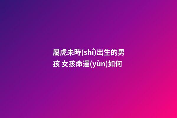 屬虎未時(shí)出生的男孩 女孩命運(yùn)如何